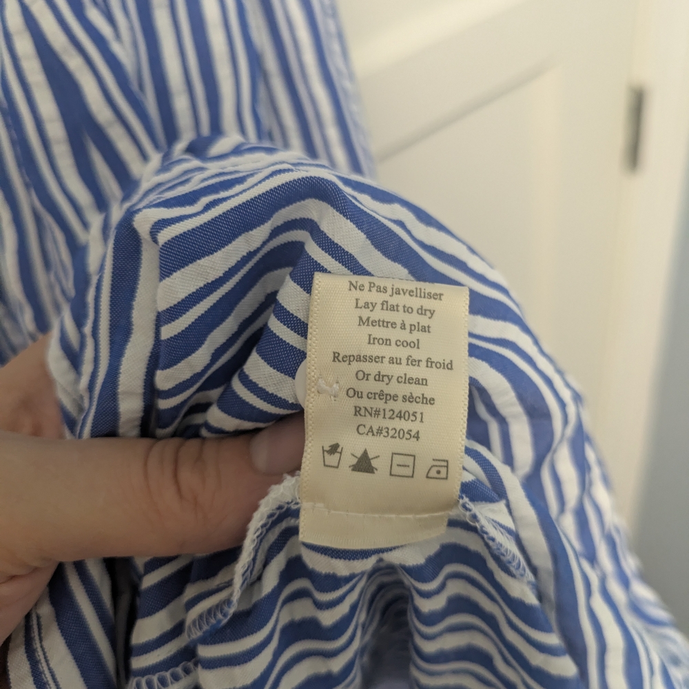 Anthropologie Blue and White Striped Maxi Dress - Picture 8 of 13